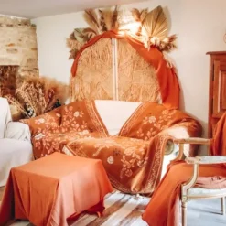 Nappe En Gaze De Coton Terra Cotta Rectangulaire