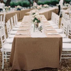 Nappe En Jute Rectangle Pas Cher 150 Cm X 250 Cm