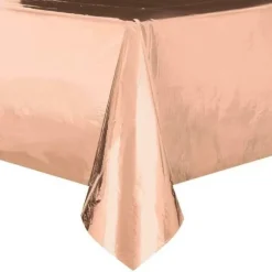 Nappe En Plastique Rectangulaire Rose Gold 135X270Cm