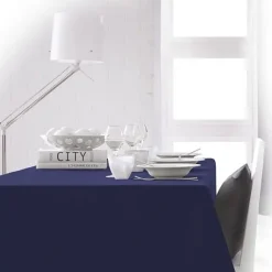 Nappe Rectangulaire Bleu Marine 150X250Cm Anti Tache