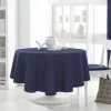 Nappe Ronde 180Cm Anti Tache Bleu Marine