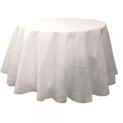 Nappe Ronde 300Cm Blanche En Tissu Intisse