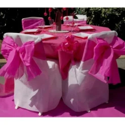 Nappe Ronde Jetable Blanche 240Cm