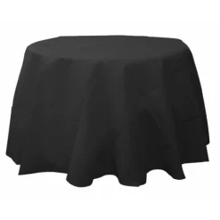 Nappe Ronde Noire En Tissu Intiss 240Cm