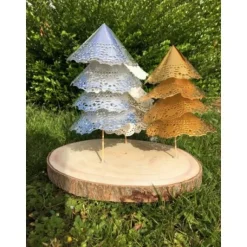 Napperon Dentelle Argent 11.5Cm X 10 Pi Ces