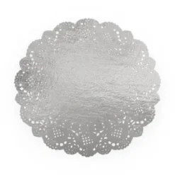 Napperon En Dentelle Argent 16Cm X 6 Pi Ces