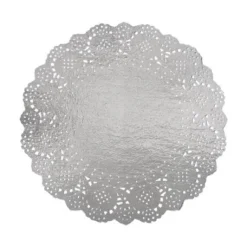 Napperon En Dentelle Argent 26Cm X 6 Pi Ces