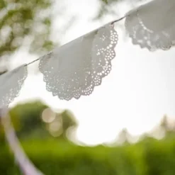 Napperon En Dentelle Blanc 16Cm X 6 Pi Ces