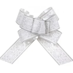 Noeud Automatique En Dentelle Argent X 5 Pi Ces