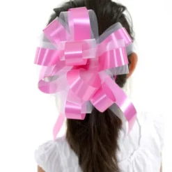 Noeud Automatique En Tulle Fuchsia X 5 Pi Ces