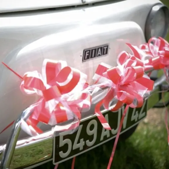 Noeud Automatique En Tulle Fuchsia X 5 Pi Ces