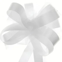 Noeud Automatique En Tulle Blanc X 5 Pi Ces