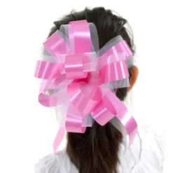 Noeud Automatique En Tulle Blanc X 5 Pi Ces