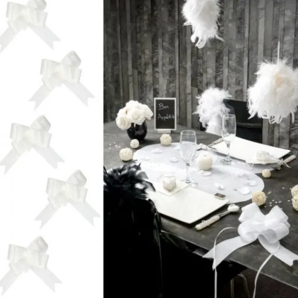 Noeud Automatique Intisse Blanc X 5 Pi Ces