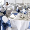 Noeud De Chaise Mariage En Organza Bleu Marine