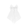Noeud En Satin Et Tulle Blanc 18Cm X 2 Pi Ces