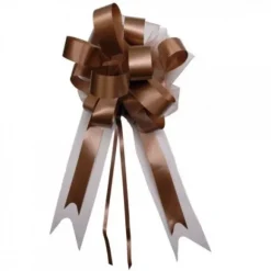 Noeud En Tulle Chocolat 50Cm X2