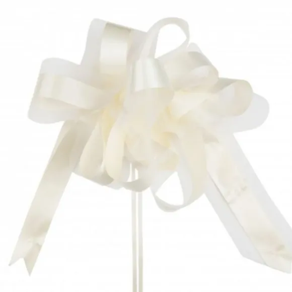 Noeud En Tulle Ecru 50Cm X2