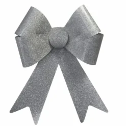 Noeud G Ant Paillet De Noel Argent 50Cm