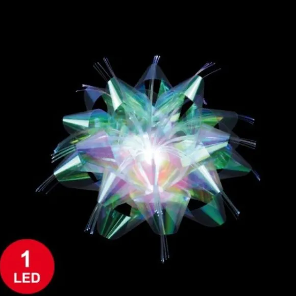 Noeud Satin Blanc Iris Lumineux 1Led