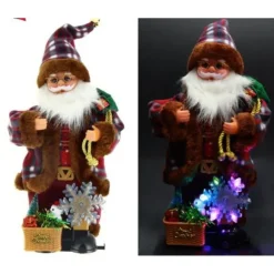 P Re Noel Automate Musical Avec Flocon De Neige Lumineux