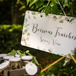 Pancarte Boisson Fraiche Eucalyptus