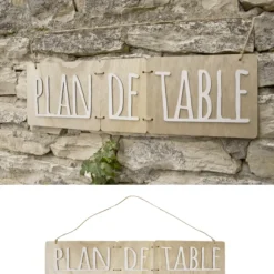 Pancarte Plan De Table En Bois Naturel