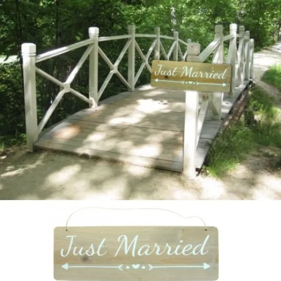 Panneau Bois Suspendre Just Married