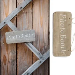 Panneau Bois Suspendre Photobooth