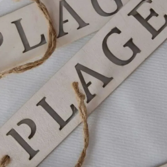 Panneau Bois Suspendre Plage