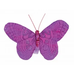 Papillon Sur Pince Scintillante X 6 Pi Ces