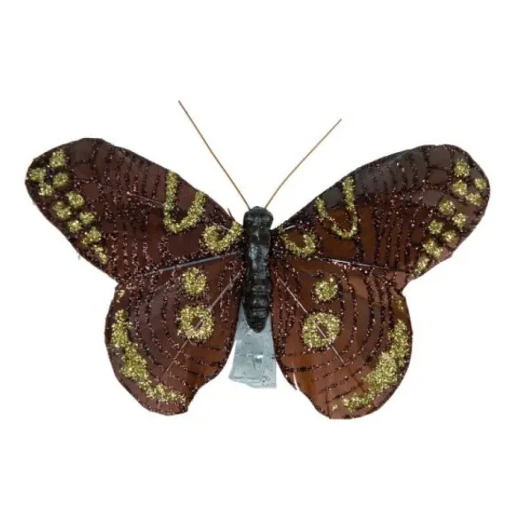 Papillon Sur Pince Scintillante X 6 Pi Ces