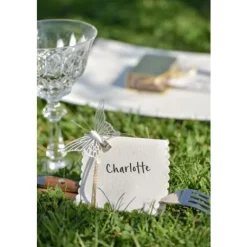 Papillon Transparent Sur Clip Blanc X 4 Pi Ces