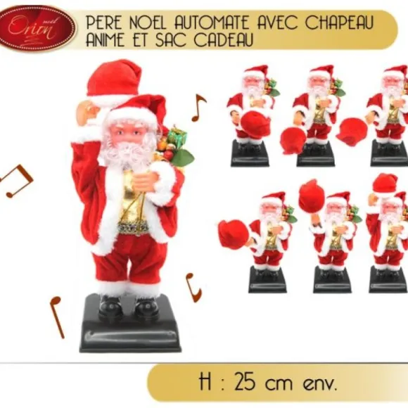 Pere Noel Automate Avec Son Chapeau Anim