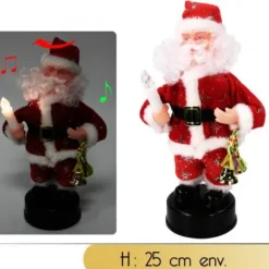 Pere Noel Automate Musical Avec Bougie