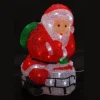 Pere Noel Dans Chemin E Acrylique Solaire 40 Led