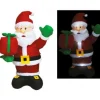 Pere Noel Gonflable Debout Avec Paquet Cadeau