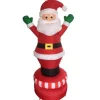 Pere Noel Gonflable Pas Cher Qui Tourne 180Cm