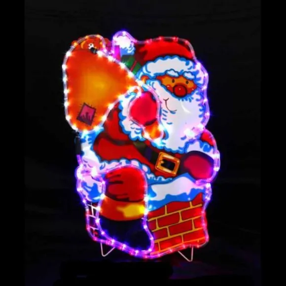 Pere Noel Lumineux 96 Led Multicolores