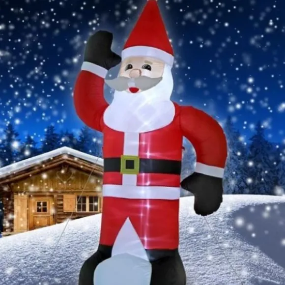 Pere Noel Lumineux Gonflable 120Cm