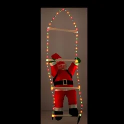 Pere Noel Sur Echelle Lumineuse 60Cm