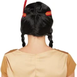 Perruque Indienne Avec Bandeau & Plume