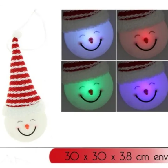 Petit Bonhomme De Neige Avec Bonnet 30Cm