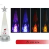 Petit Cone Lumineux De Noel En Verre Avec Figurine
