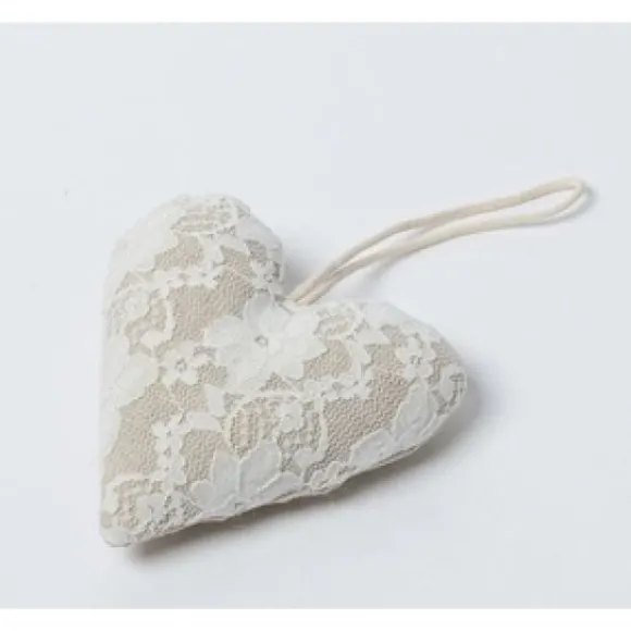 Petit Coussin Deco En Lin Dentelle 11Cm