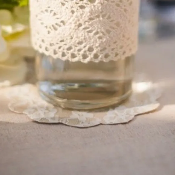 Petit Napperon En Dentelle Ficelle 10Cm X 6 Pi Ces