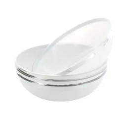 Petit Saladier En Plastique Blanc X 4 Pi Ces