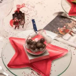 Petite Assiette En Plastique Etoile Rouge X 10 Pi Ces