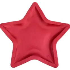Petite Assiette En Plastique Etoile Rouge X 10 Pi Ces