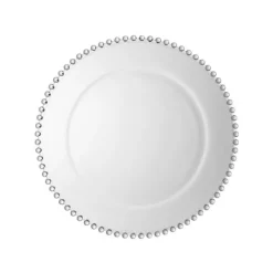 Petite Assiette Plastique Perle Argent X 6 Pi Ces